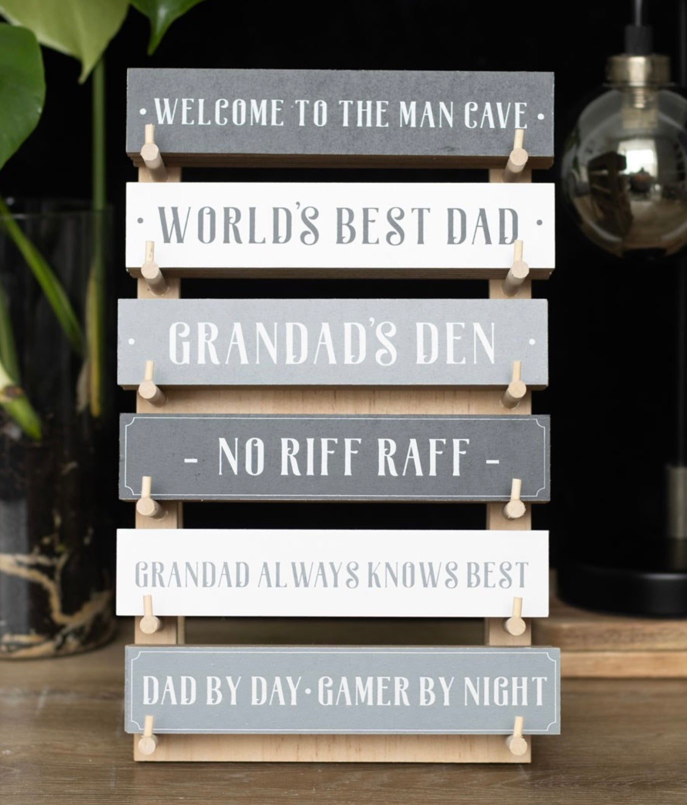 Men’s happy place signs