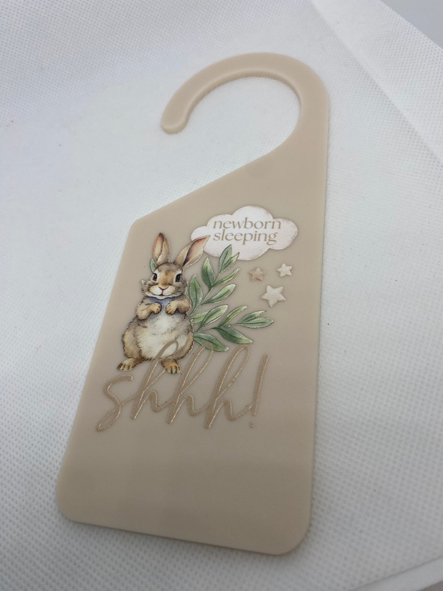 Shh baby sleeping door hanging sign