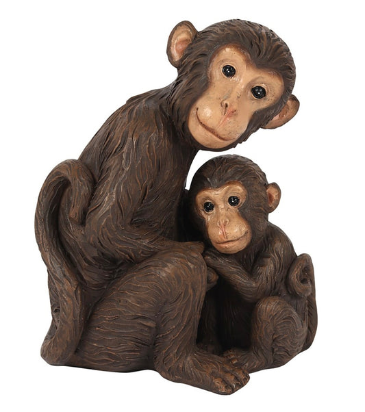 Monkey mother and baby ornament