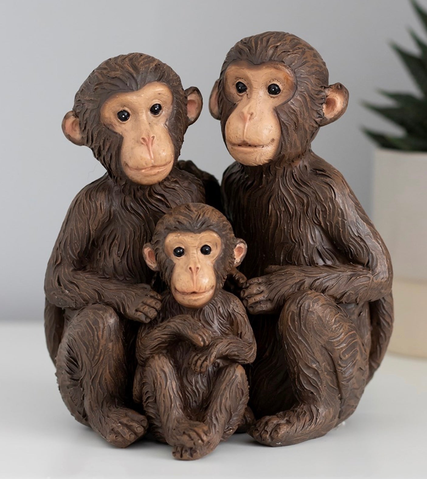 Just the three of us monkey ornaments