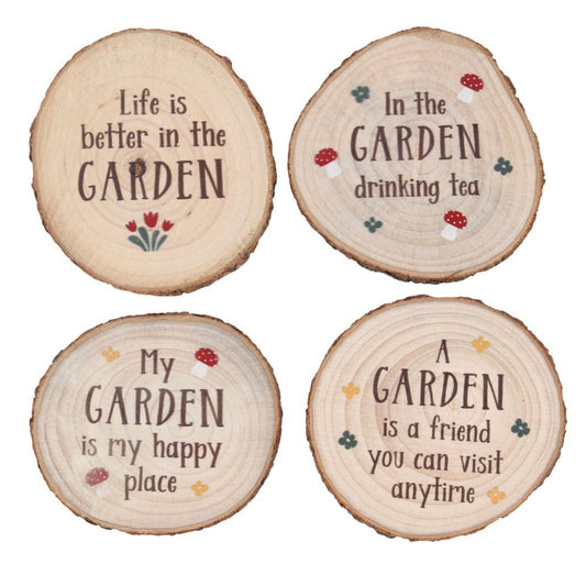 Set of 4 garden coasters