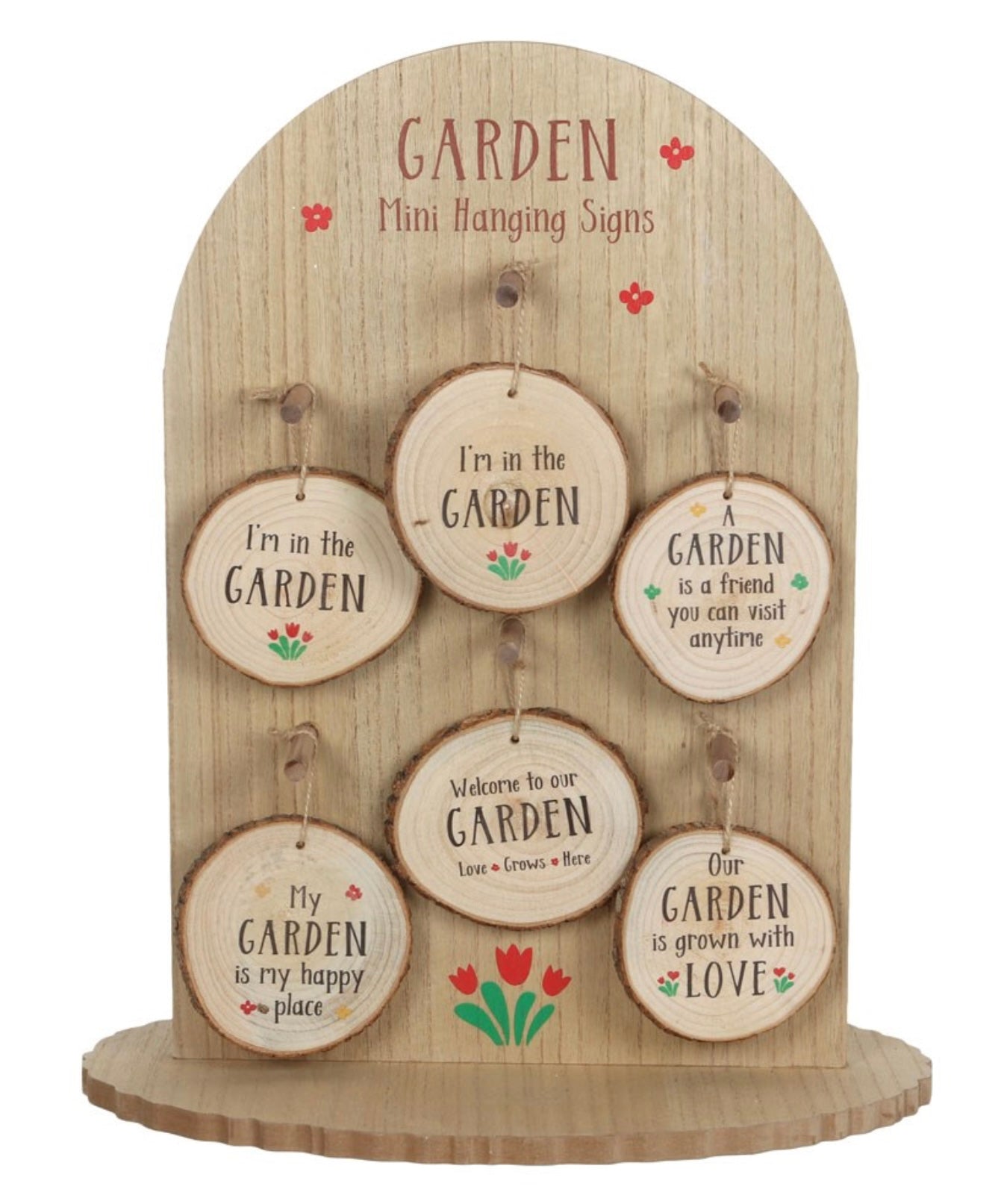 Cute wooden garden plaques
