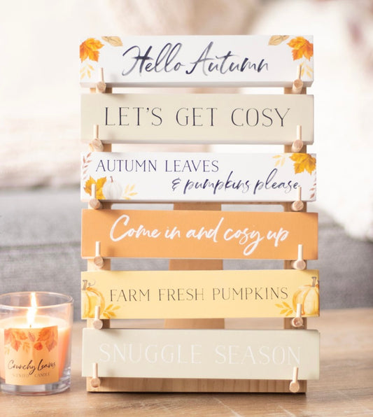 Autumn quote plaques