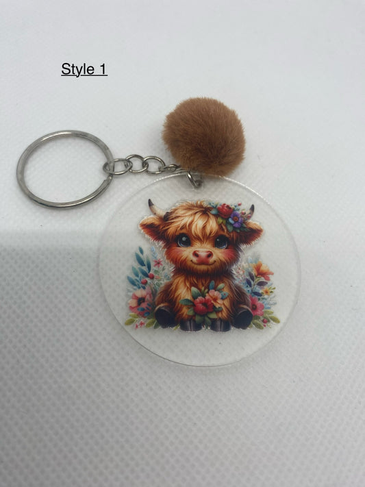 Highland cow keyring’s