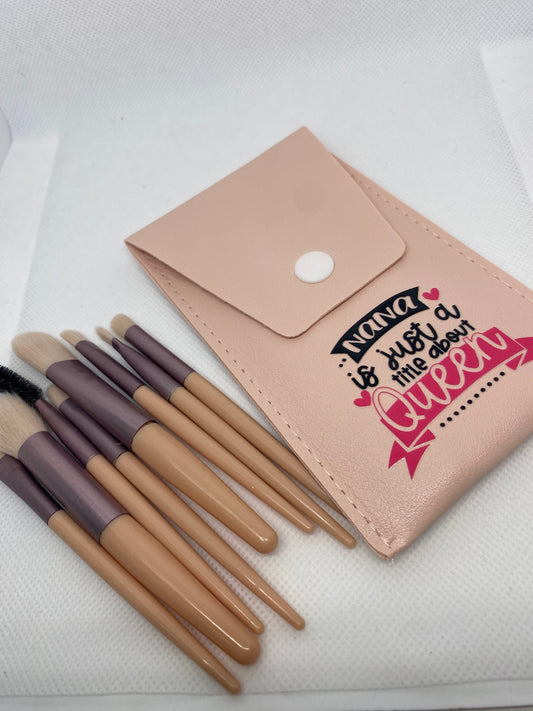 Small makeup brush pouch set
