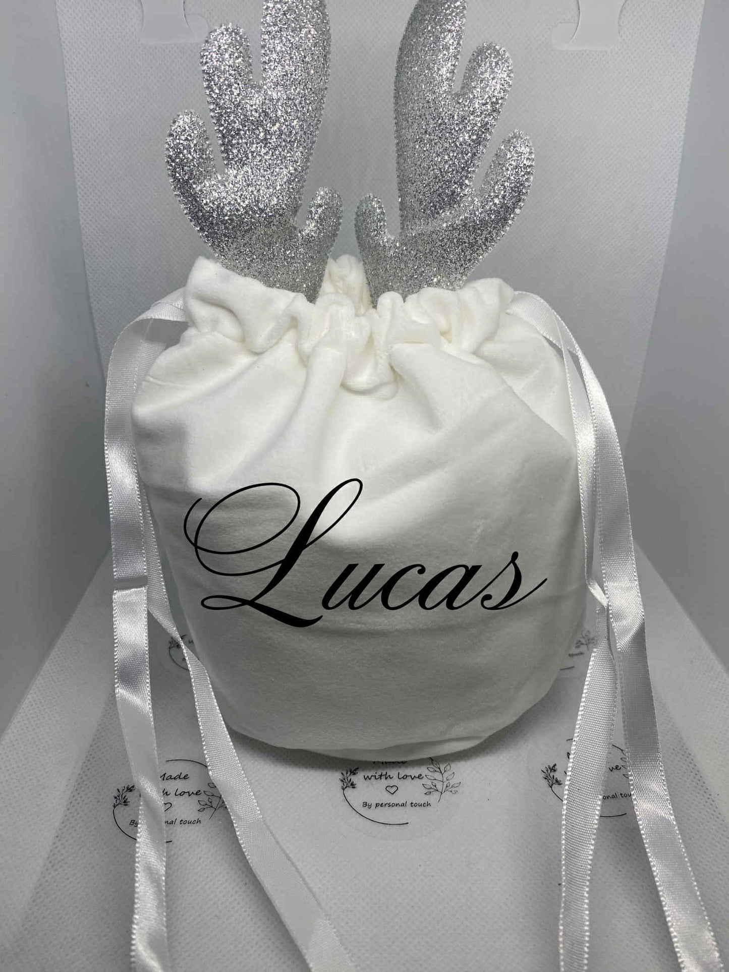 Personalised Large reindeer bag